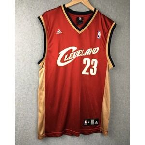 Adidas NBA Cleveland Cavaliers LeBron James #23 Jersey Mens Medium Red